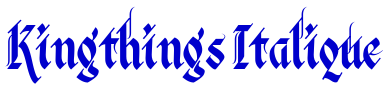 Kingthings Italique 字体